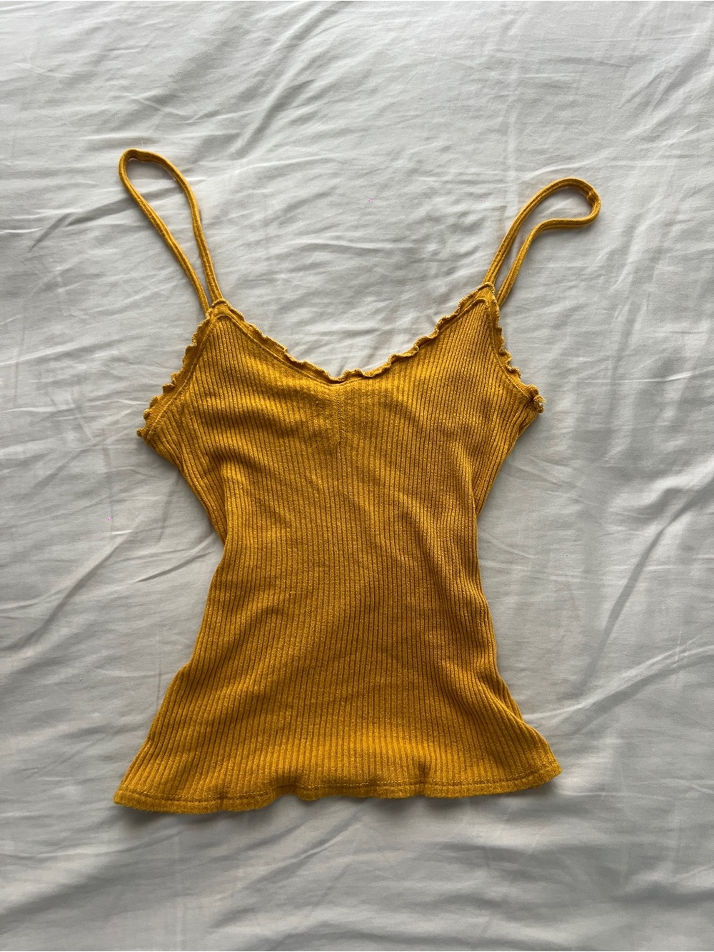 Urban Outfitters Mustard Yellow Ribbed Cami Tank Top